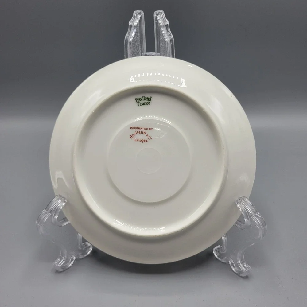 Vintage Set Of 4 Haviland France Limoges Porcelain Saucers Snack Plates